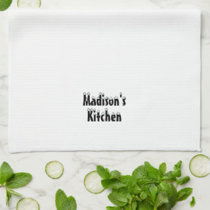 Personalise Custom Name family business store Tea Towel
