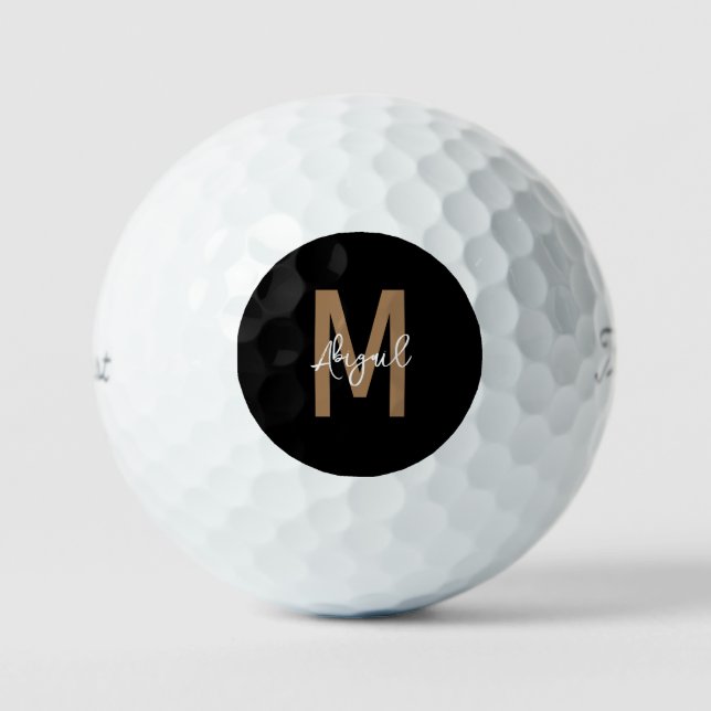 Personalise Custom Name Monogram Titleist Pro VI Golf Balls (Front)