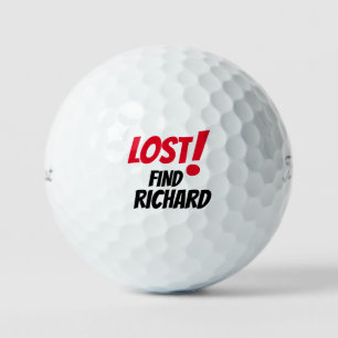 Personalise Custom Name Playful and Funny Lost Gol Golf Balls