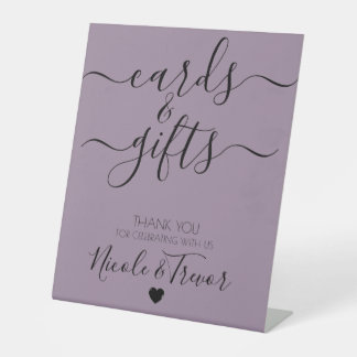 Personalise: Custom Names Cards & Gifts Wedding Pedestal Sign