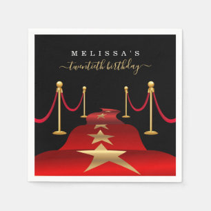 Personalise Custom Red Carpet Themed Party Napkins