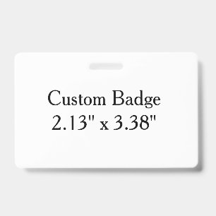personalise custom simple 2.13" x 3.38" Horizontal ID Badge