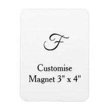 personalise custom simple 3" x 4" Flexible Photo