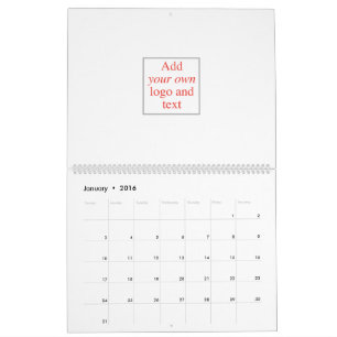 Personalise, Customise, Create Your Own, Template Calendar