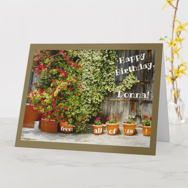  Personalise/Customise OVERSIZE CARD FROM GROUP (Yellow Flower)