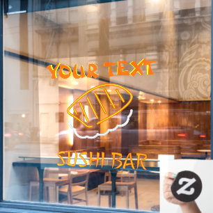 Personalise Customise Sushi Bar Faux Neon 