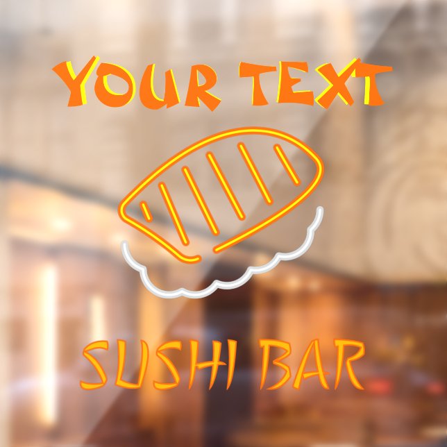Personalise Customise Sushi Bar Faux Neon (Sheet 2)