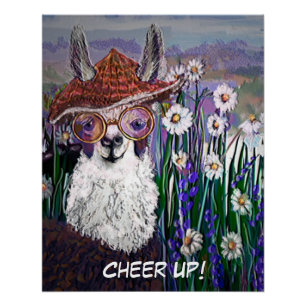 Personalise Cute, Fine and Funny Mama Llama Poster