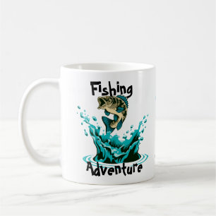 Personalise/Cute Fishing Adventure Coffee Mug