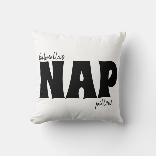 Personalise Cute lashes Nap Cushion (Front)
