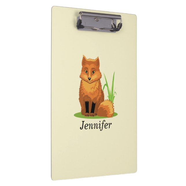 Personalise Cute Little Fox Back to School Clipboard (Right)