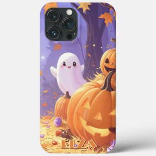 Personalise Cute Purple Halloween Boo iPhone 13 Pro Max Case