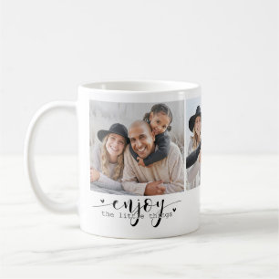 Personalise Cute Quote 3 Photo Coffee Mug