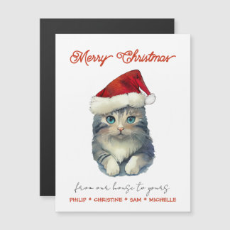 Personalise Cute Santa Cat