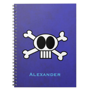 Personalise Cute Skull and Crossbones Notebook