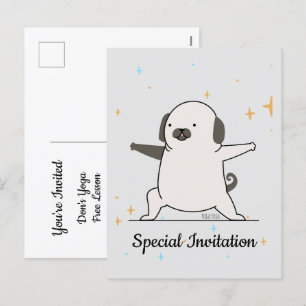 Personalise Cute Yoga Dog For Dog & Yoga Lover Holiday Postcard