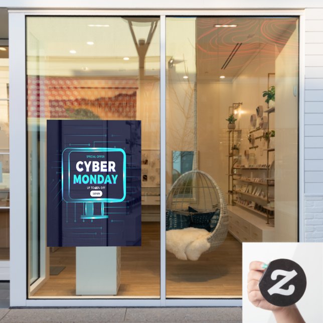 Personalise Cyber Monday Sale Banner Business (Store Window)