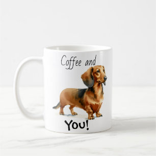  Personalise Dachshund BROWNS Coffee & You! Mug