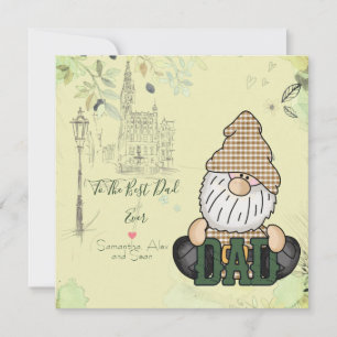 Personalise Dad Gnome   Green Vintage Dad Gift