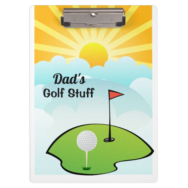 Personalise Dad's Golf Stuff  Clipboard (Front)