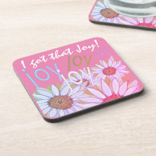 Personalise Daisy: Floral Joy, Joy, Joy! Coaster