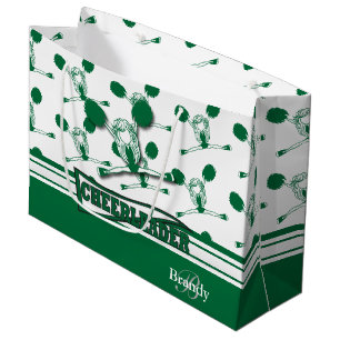Personalise Dark Green 📣 Cheerleader Large Gift Bag