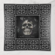 Personalise Dark Skull Trinket Tray :