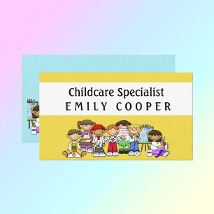Personalise Daycare Teacher Preschool Daycare Business Card