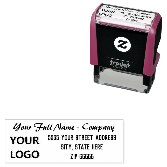 Personalise Design Your Own Address Stamp Template (In Situ)