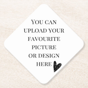 Personalise diamond paper coaster