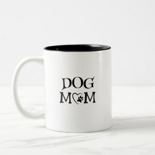 Personalise Dog Mum Two-Tone Coffee Mug