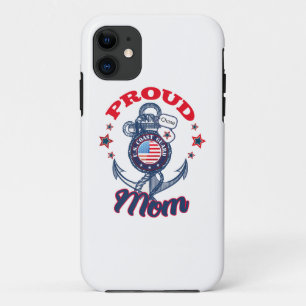 Personalise Dog Tag Proud U.S. Coast Guard Mum iPhone 11 Case