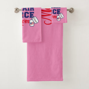 Personalise Dog Tag U.S. Air Force Mum Bath Towel Set