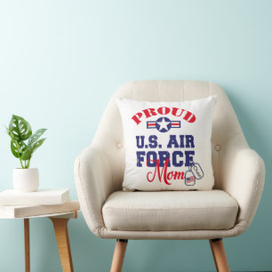Personalise Dog Tag U.S. Air Force Mum Cushion