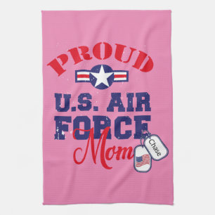 Personalise Dog Tag U.S. Air Force Mum Tea Towel