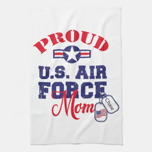 Personalise Dog Tag U.S. Air Force Mum Tea Towel