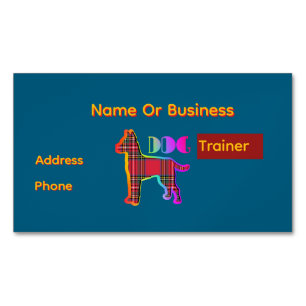 Personalise Dog Trainer Magnetic Business Card