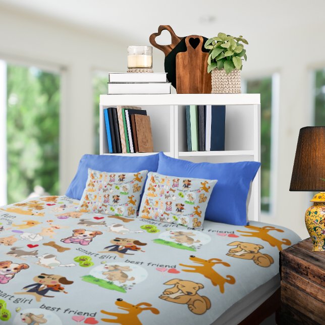 Personalise Doggie Love  Fleece Blanket (Creator Uploaded)