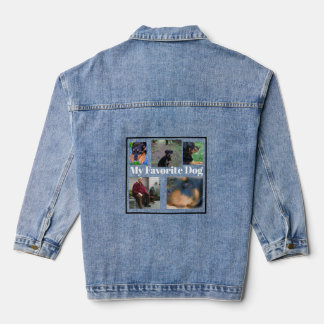 Personalise Dogs Create Your Own 5-place  T-Shirt Denim Jacket