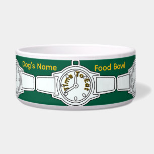 Personalise Dog's Name Time To Eat Green Food