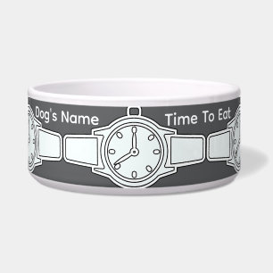 Personalise Dog's Name Time To Eat Grey