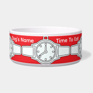Personalise Dog's Name Time To Eat Red