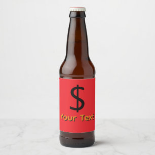 Personalise Dollar $ign Beer Bottle Label