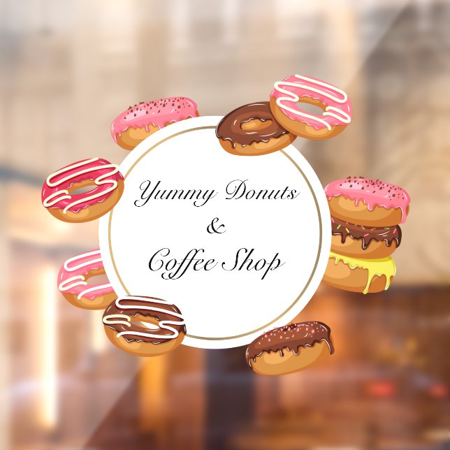 Personalise Doughnut Coffee Bakery Baked Goods Sho (Sheet 2)