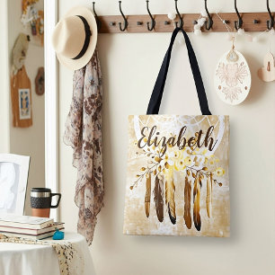 Personalise dreamcatcher tote bag