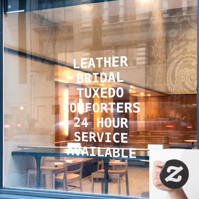 Personalise Dry Cleaners Services Front (Cafe Window)