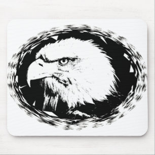 Personalise Eagle Head Modern Pop Art Template Mouse Pad
