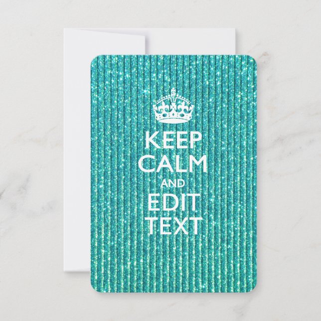 Personalise Easily KEEP CALM AND Edit Text (Front)
