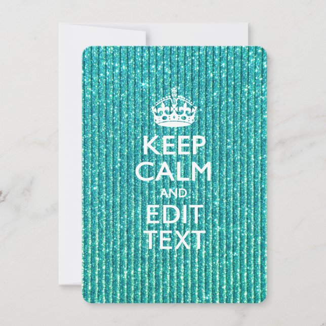Personalise Easily KEEP CALM AND Edit Text (Front)