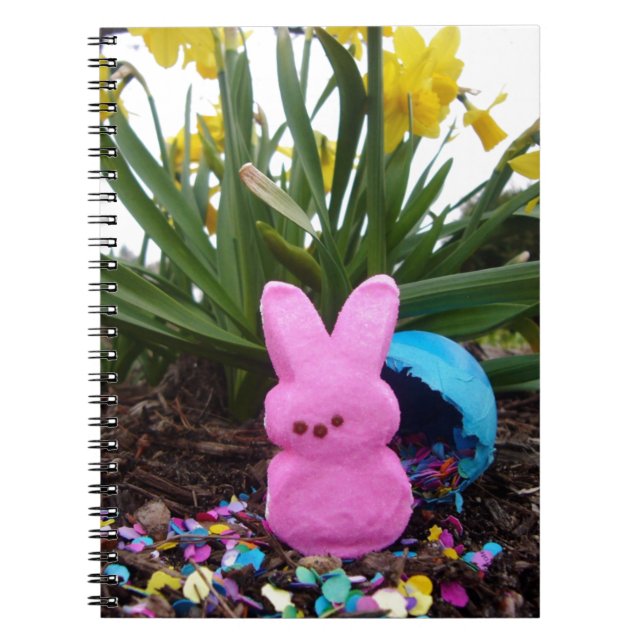 Personalise Easter Bunny Peace Love Art Destiny Notebook (Front)